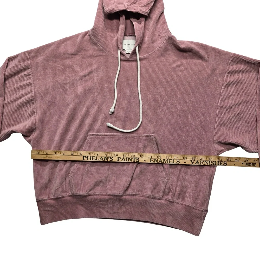 American Eagle Y2K Aesthetic Hoodie Pullover Mauve M - Picture 5 of 11